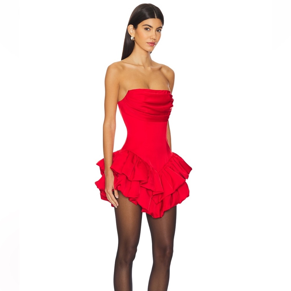 NBD Emilia Mini Dress in Red XS - Picture 4 of 13